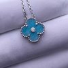 Custom Solid 18k Gold Van Cleef & Arpels Jewelry Vintage Alhambra Diamond Celadon Sèvres Porcelain 2022 Holiday Pendant