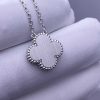Custom Solid 18k Gold Van Cleef & Arpels Jewelry Vintage Alhambra Diamond Celadon Sèvres Porcelain 2022 Holiday Pendant