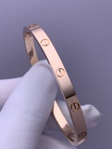 Custom Solid 18k Gold Cartier Jewelry LOVE Bracelet Medium Model