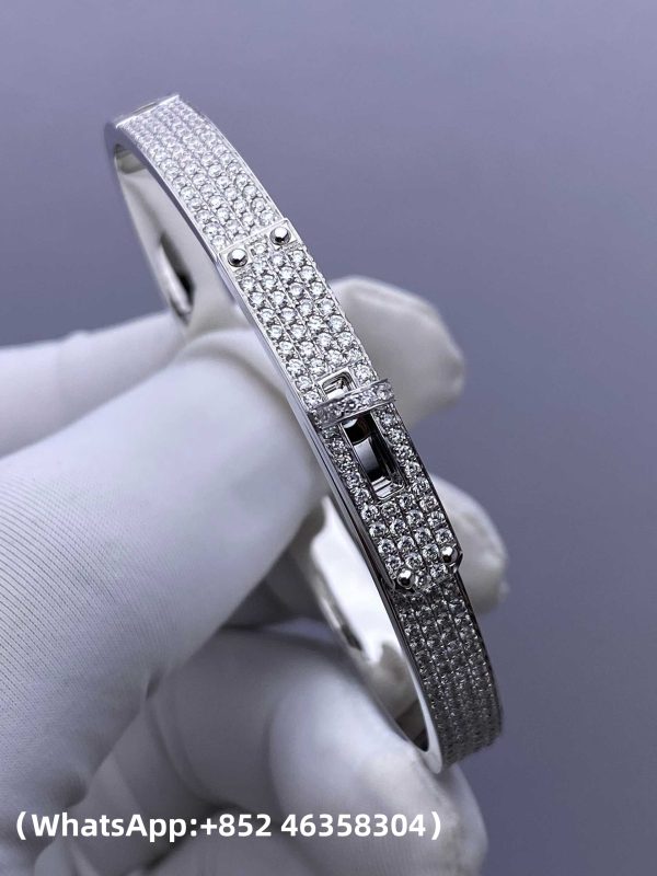 Custom Solid 18K Gold Hermes Jewelry Kelly Bracelet Small Model