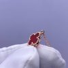 Custom Solid 18k Gold Van Cleef & Arpels Jewelry Sweet Alhambra Bracelet Carnelian 18K Rose Gold