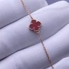 Custom Solid 18k Gold Van Cleef & Arpels Jewelry Sweet Alhambra Bracelet Carnelian 18K Rose Gold