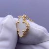Custom Solid 18k Gold Van Cleef & Arpels Jewelry Vintage Alhambra Pendant Mother-Of-Pearl