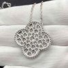 Custom solid 18k gold Van Cleef & Arpels Jewelry Magic Alhambra Pendant, Diamond