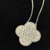 Custom solid 18k gold Van Cleef & Arpels Jewelry Magic Alhambra Pendant, Diamond