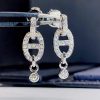 Custom Solid 18K Gold Hermes Jewelry Chaine d’Ancre Drop Earrings