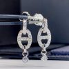 Custom Solid 18K Gold Hermes Jewelry Chaine d’Ancre Drop Earrings