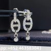 Custom Solid 18K Gold Hermes Jewelry Chaine d’Ancre Drop Earrings