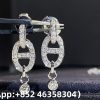 Custom Solid 18K Gold Hermes Jewelry Chaine d’Ancre Drop Earrings