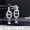 Custom Solid 18K Gold Hermes Jewelry Chaine d’Ancre Drop Earrings