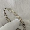 Custom Solid 18k Gold Van Cleef & Arpels Jewelry Perlée Sweet Clovers Bracelet Medium Model 18K White Gold Diamond