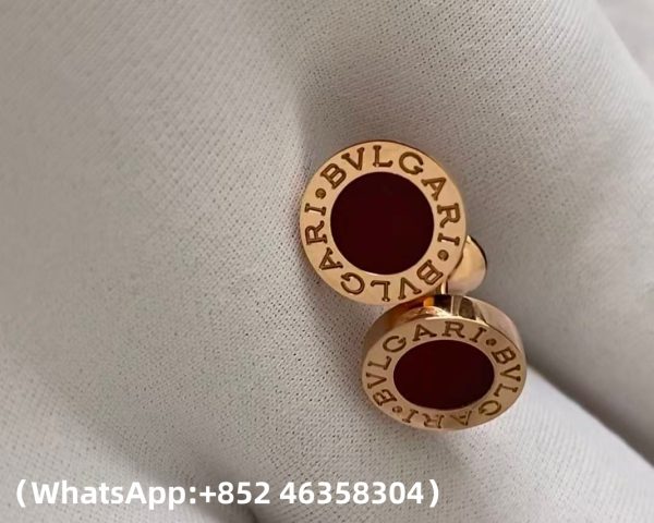 Custom Solid 18k Gold Bulgari Jewelry Bulgari Single Stud Earring with Carnelian