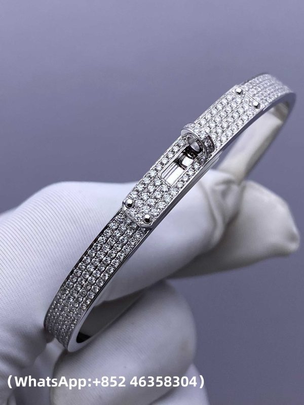 Custom Solid 18K Gold Hermes Jewelry Kelly Bracelet Small Model