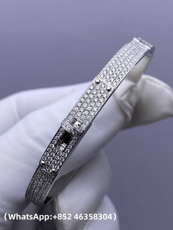 Custom Solid 18K Gold Hermes Jewelry Kelly Bracelet Small Model