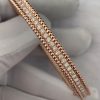 Custom solid 18k gold Van Cleef & Arpels Jewelry Perlée Diamonds Bracelet