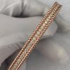Custom solid 18k gold Van Cleef & Arpels Jewelry Perlée Diamonds Bracelet