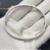 Custom Solid 18k Gold Cartier Jewelry LOVE Bracelet Classic Model Brushed 4 Diamonds