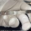 Custom Solid 18k Gold Cartier Jewelry LOVE Bracelet Classic Model Brushed 4 Diamonds