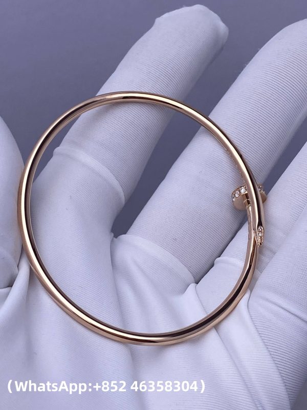 Custom Solid 18k Gold Cartier Jewelry Juste un Clou Bracelet Small Model Diamonds
