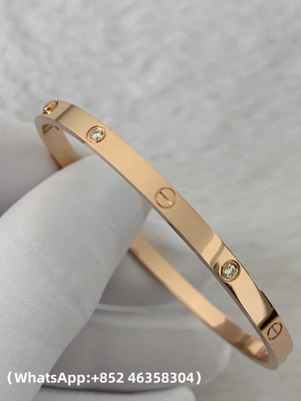 Custom Solid 18k Gold Cartier Jewelry LOVE Bracelet Small Model 6 Diamonds Custom Solid 18k Gold Cartier Jewelry LOVE Bracelet Small Model 6 Diamonds