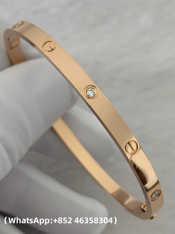 Custom Solid 18k Gold Cartier Jewelry LOVE Bracelet Small Model 6 Diamonds Custom Solid 18k Gold Cartier Jewelry LOVE Bracelet Small Model 6 Diamonds