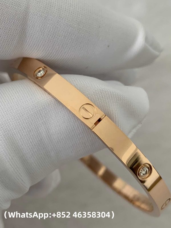 Custom Solid 18k Gold Cartier Jewelry LOVE Bracelet Small Model 6 Diamonds Custom Solid 18k Gold Cartier Jewelry LOVE Bracelet Small Model 6 Diamonds