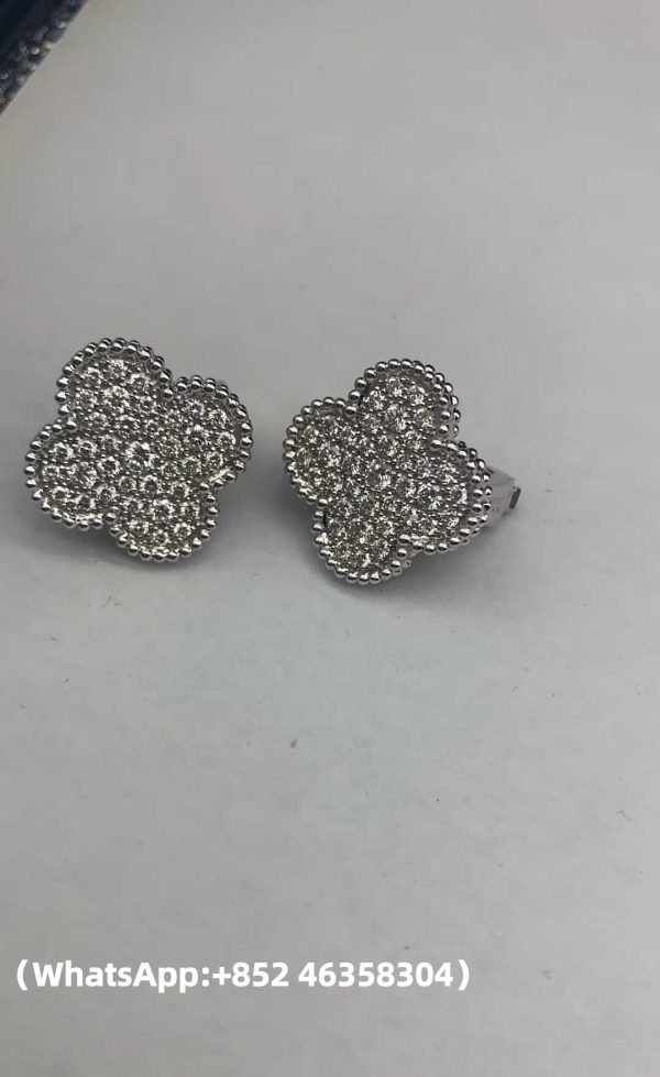 Custom solid 18k Gold Van cleef &Arpels Jewelry Magic Alhambra Earrings Custom solid 18k Gold Van cleef &Arpels Jewelry Magic Alhambra Earrings