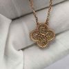 Custom Solid 18k Gold Van Cleef & Arpels Jewelry Vintage Alhambra Pendant Custom Solid 18k Gold Van Cleef & Arpels Jewelry Vintage Alhambra Pendant
