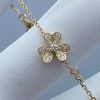 Custom Solid 18k Gold Van Cleef & Arpels Jewelry Frivole Bracelet Mini Model Custom Solid 18k Gold Van Cleef & Arpels Jewelry Frivole Bracelet Mini Model
