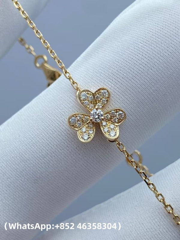 Custom Solid 18k Gold Van Cleef & Arpels Jewelry Frivole Bracelet Mini Model Custom Solid 18k Gold Van Cleef & Arpels Jewelry Frivole Bracelet Mini Model