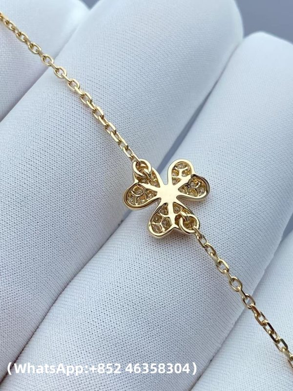 Custom Solid 18k Gold Van Cleef & Arpels Jewelry Frivole Bracelet Mini Model Custom Solid 18k Gold Van Cleef & Arpels Jewelry Frivole Bracelet Mini Model