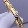 Custom Solid 18k Gold Van Cleef & Arpels Jewelry Perlée Sweet Clovers Bracelet Medium Model Diamond Custom Solid 18k Gold Van Cleef & Arpels Jewelry Perlée Sweet Clovers Bracelet Medium Model Diamond
