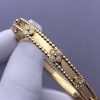 Custom Solid 18k Gold Van Cleef & Arpels Jewelry Perlée Sweet Clovers Bracelet Medium Model Diamond Custom Solid 18k Gold Van Cleef & Arpels Jewelry Perlée Sweet Clovers Bracelet Medium Model Diamond