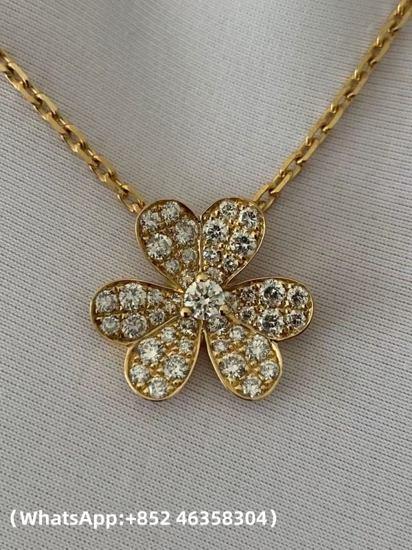 Custom Solid 18k Gold Van Cleef & Arpels Jewelry Frivole Pendant Small Model Custom Solid 18k Gold Van Cleef & Arpels Jewelry Frivole Pendant Small Model