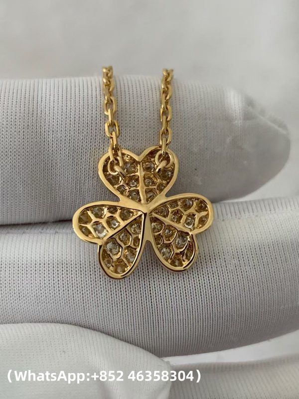 Custom Solid 18k Gold Van Cleef & Arpels Jewelry Frivole Pendant Small Model Custom Solid 18k Gold Van Cleef & Arpels Jewelry Frivole Pendant Small Model