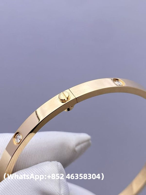 Custom Solid 18k Gold Cartier Jewelry LOVE Bracelet Small Model 6 Diamonds Custom Solid 18k Gold Cartier Jewelry LOVE Bracelet Small Model 6 Diamonds