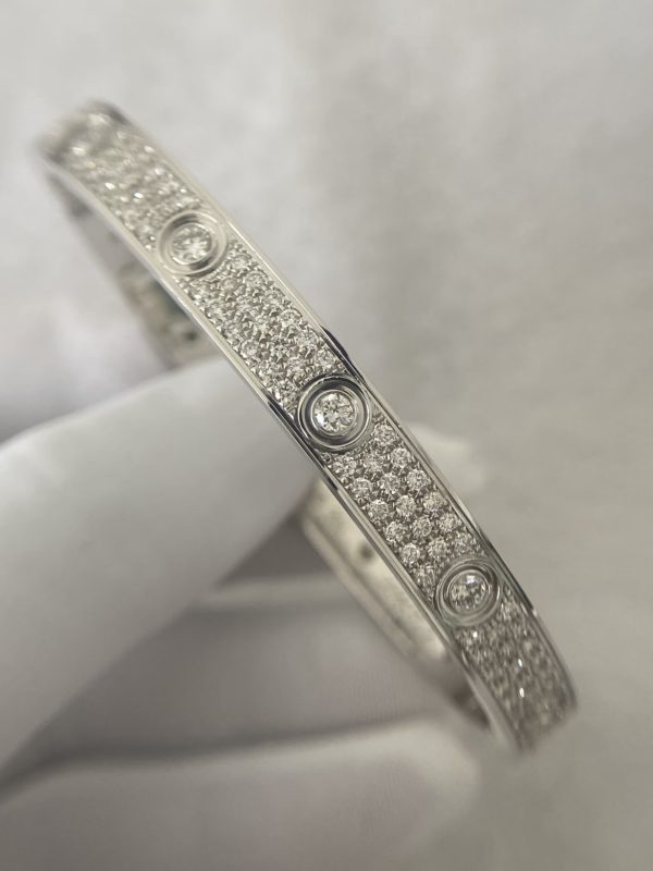 Custom Solid 18k Gold Cartier Jewelry LOVE Bracelet Classic Model Paved 10 Diamonds Custom Solid 18k Gold Cartier Jewelry LOVE Bracelet Classic Model Paved 10 Diamonds